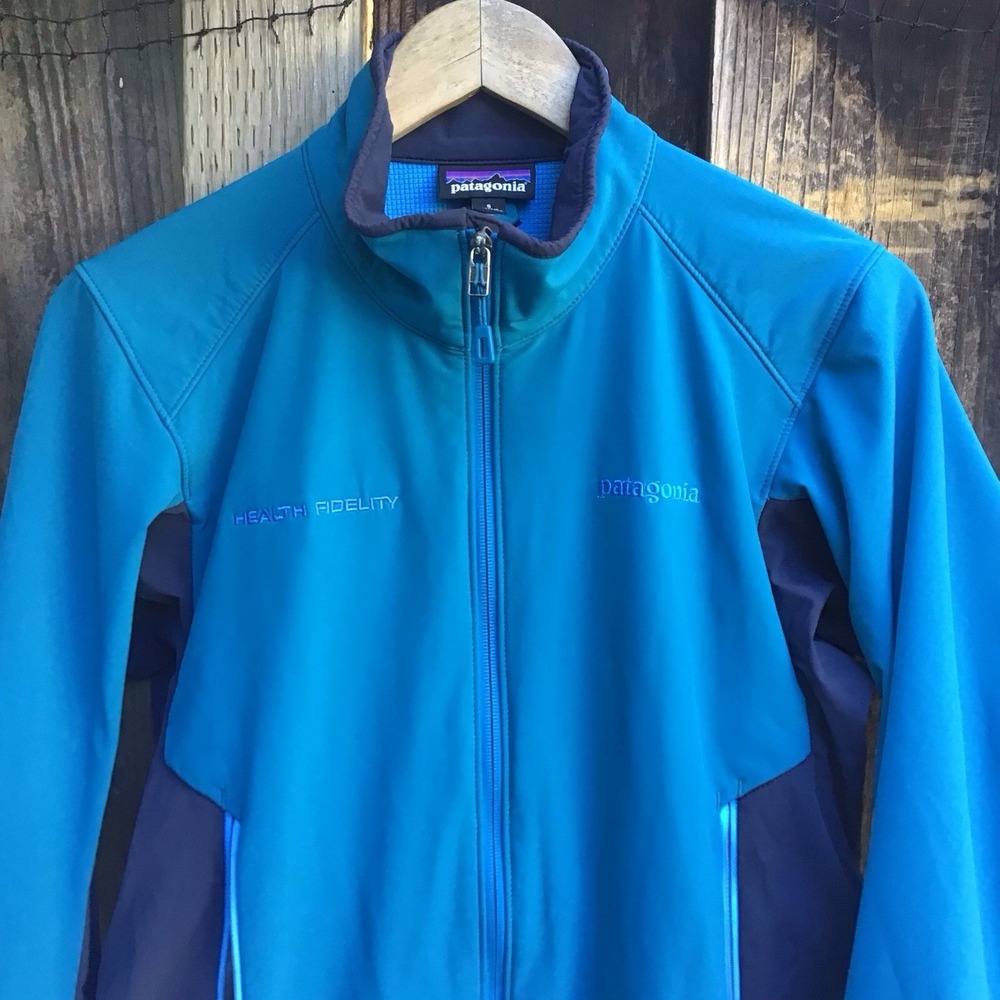 Patagonia Adze Hybrid Soft Shell Jacket Men's Small Blue Polartec - Picture 2 of 12